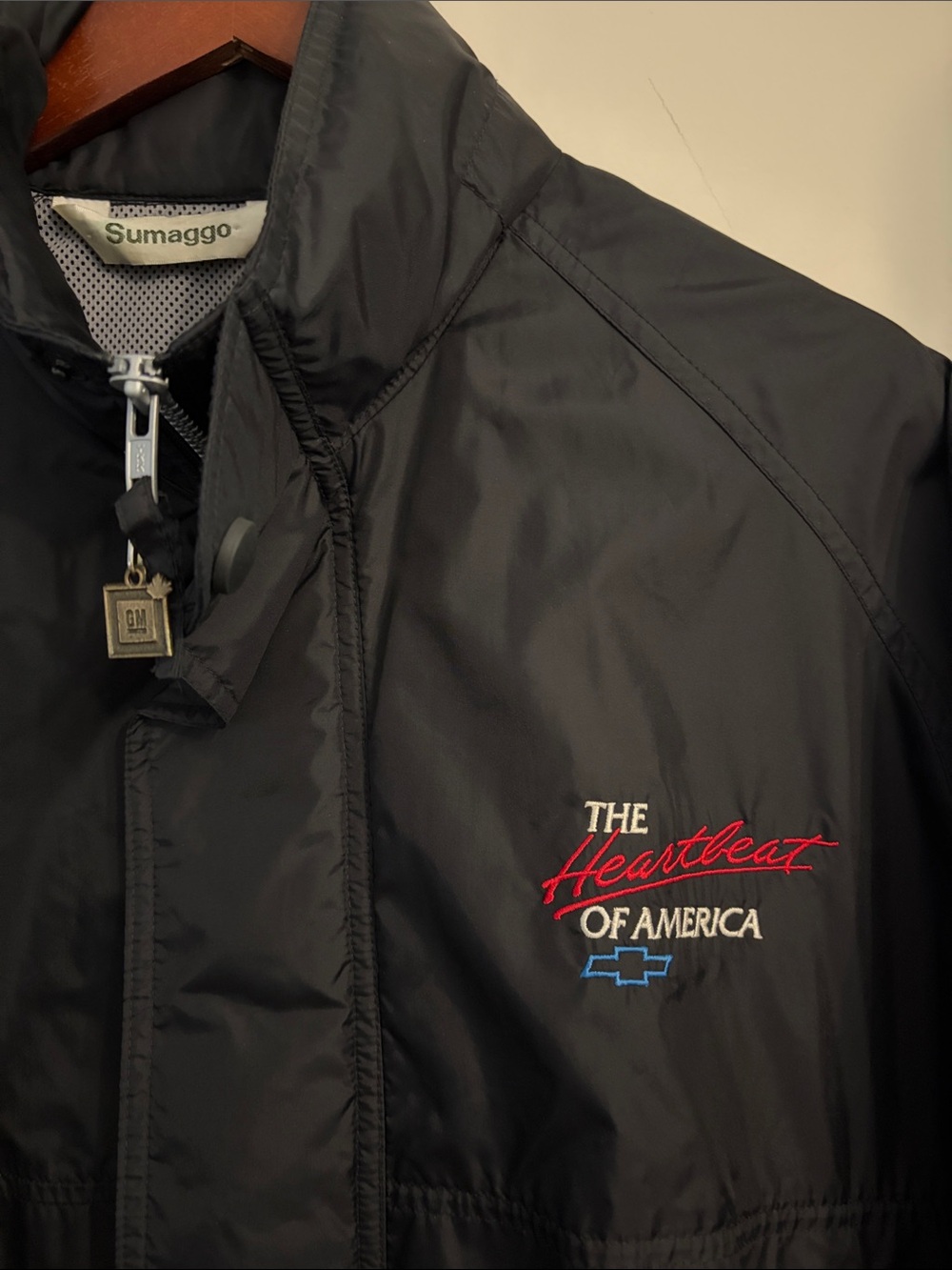 Vintage Y2K Chevrolet Heartbeat of America Windbreaker Jacket GM Canada